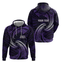 Manua Segaula American Samoa High School Personalized Hoodie Polynesian Wave Style