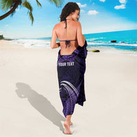 Manua Segaula American Samoa High School Personalized Sarong Polynesian Wave Style