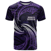 Manua Segaula American Samoa High School Personalized T Shirt Polynesian Wave Style LT9 Purple - Polynesian Pride
