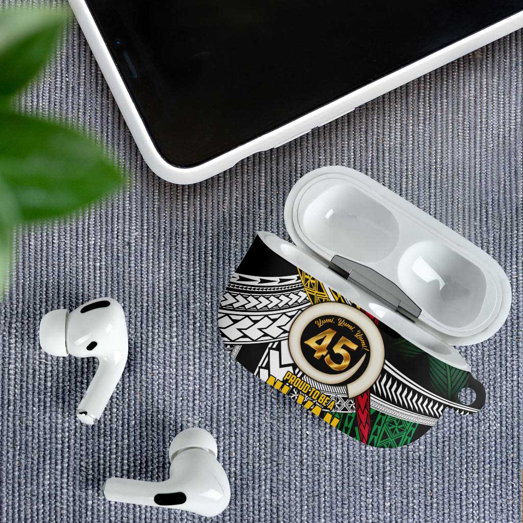 Ni-Van Vanuatu 45th Yumi Yumi Yumi AirPods Case Vanuatuan Boar Tusk Polynesian Pattern - Polynesian Pride