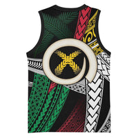 Ni-Van Vanuatu 45th Yumi Yumi Yumi Basketball Jersey Vanuatuan Boar Tusk Polynesian Pattern LT9 - Polynesian Pride