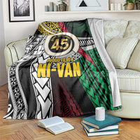 Ni-Van Vanuatu 45th Yumi Yumi Yumi Blanket Vanuatuan Boar Tusk Polynesian Pattern LT9 Black - Polynesian Pride