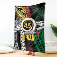 Ni-Van Vanuatu 45th Yumi Yumi Yumi Blanket Vanuatuan Boar Tusk Polynesian Pattern LT9 - Polynesian Pride