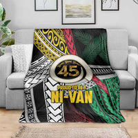 Ni-Van Vanuatu 45th Yumi Yumi Yumi Blanket Vanuatuan Boar Tusk Polynesian Pattern LT9 - Polynesian Pride