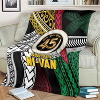 Ni-Van Vanuatu 45th Yumi Yumi Yumi Blanket Vanuatuan Boar Tusk Polynesian Pattern LT9 - Polynesian Pride