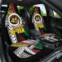Ni-Van Vanuatu 45th Yumi Yumi Yumi Car Seat Cover Vanuatuan Boar Tusk Polynesian Pattern LT9 One Size Black - Polynesian Pride