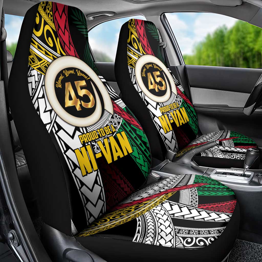 Ni-Van Vanuatu 45th Yumi Yumi Yumi Car Seat Cover Vanuatuan Boar Tusk Polynesian Pattern LT9 - Polynesian Pride