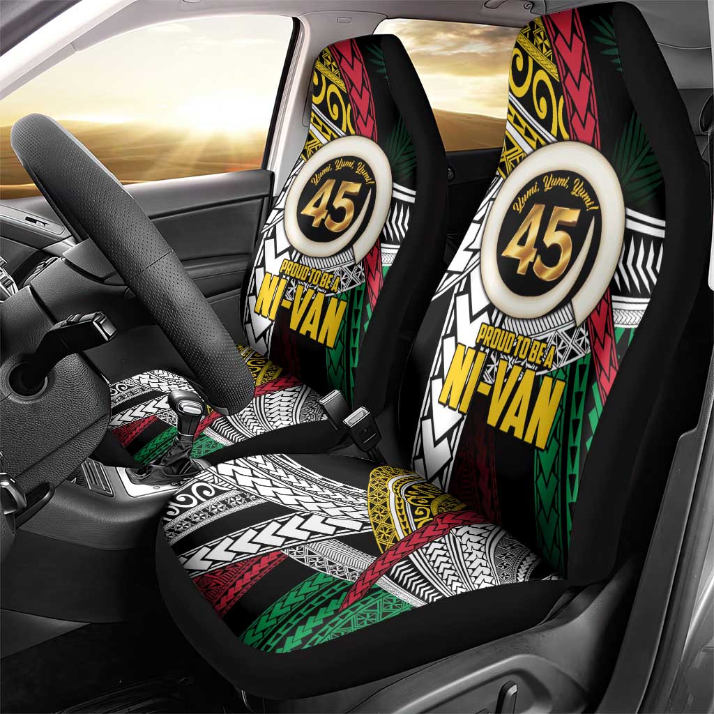 Ni-Van Vanuatu 45th Yumi Yumi Yumi Car Seat Cover Vanuatuan Boar Tusk Polynesian Pattern LT9 - Polynesian Pride