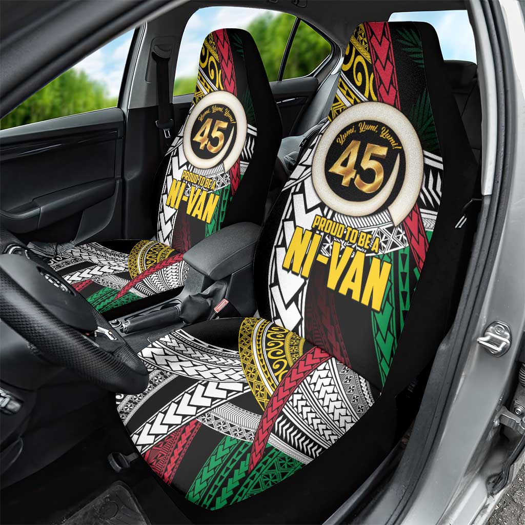 Ni-Van Vanuatu 45th Yumi Yumi Yumi Car Seat Cover Vanuatuan Boar Tusk Polynesian Pattern LT9 - Polynesian Pride
