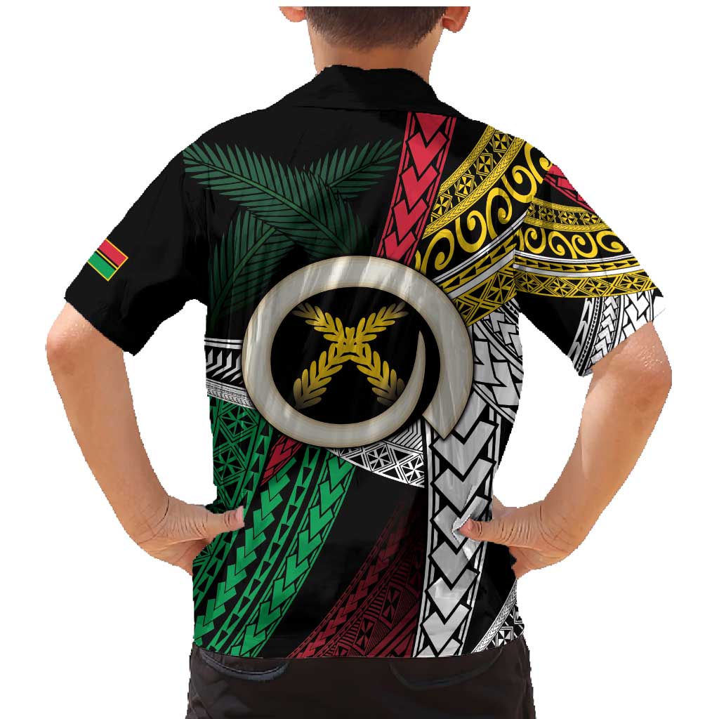 Ni-Van Vanuatu 45th Yumi Yumi Yumi Family Matching Mermaid Dress and Hawaiian Shirt Vanuatuan Boar Tusk Polynesian Pattern LT9 - Polynesian Pride