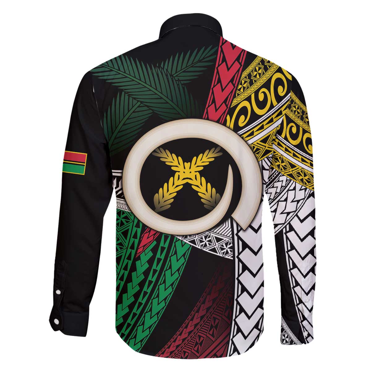 Ni-Van Vanuatu 45th Yumi Yumi Yumi Family Matching Off The Shoulder Long Sleeve Dress and Hawaiian Shirt Vanuatuan Boar Tusk Polynesian Pattern LT9 - Polynesian Pride