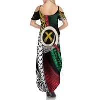 Ni-Van Vanuatu 45th Yumi Yumi Yumi Family Matching Summer Maxi Dress and Hawaiian Shirt Vanuatuan Boar Tusk Polynesian Pattern LT9 - Polynesian Pride