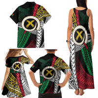 Ni-Van Vanuatu 45th Yumi Yumi Yumi Family Matching Tank Maxi Dress and Hawaiian Shirt Vanuatuan Boar Tusk Polynesian Pattern LT9 - Polynesian Pride