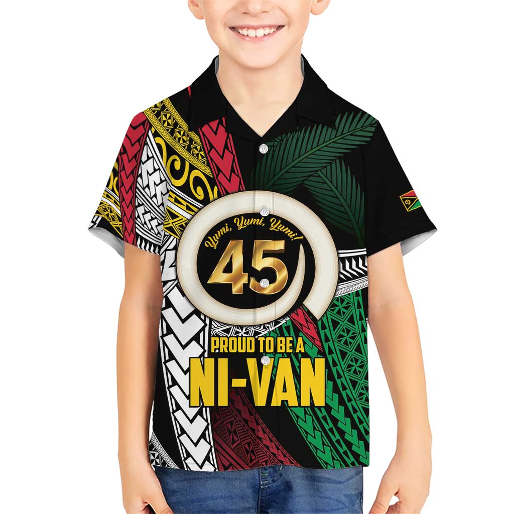 Ni-Van Vanuatu 45th Yumi Yumi Yumi Hawaiian Shirt Vanuatuan Boar Tusk Polynesian Pattern LT9 - Polynesian Pride