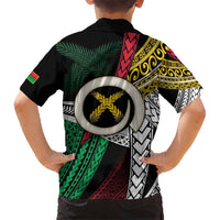 Ni-Van Vanuatu 45th Yumi Yumi Yumi Kid Hawaiian Shirt Vanuatuan Boar Tusk Polynesian Pattern LT9 - Polynesian Pride