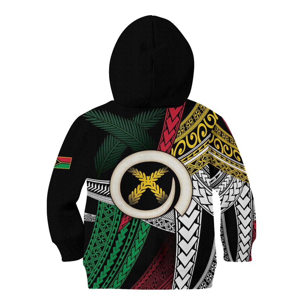 Ni-Van Vanuatu 45th Yumi Yumi Yumi Kid Hoodie Vanuatuan Boar Tusk Polynesian Pattern LT9 - Polynesian Pride