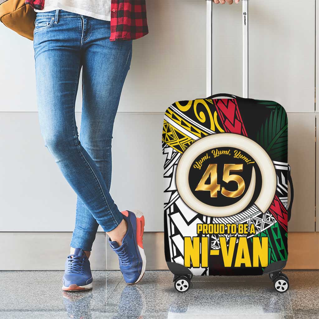 Ni-Van Vanuatu 45th Yumi Yumi Yumi Luggage Cover Vanuatuan Boar Tusk Polynesian Pattern LT9 - Polynesian Pride