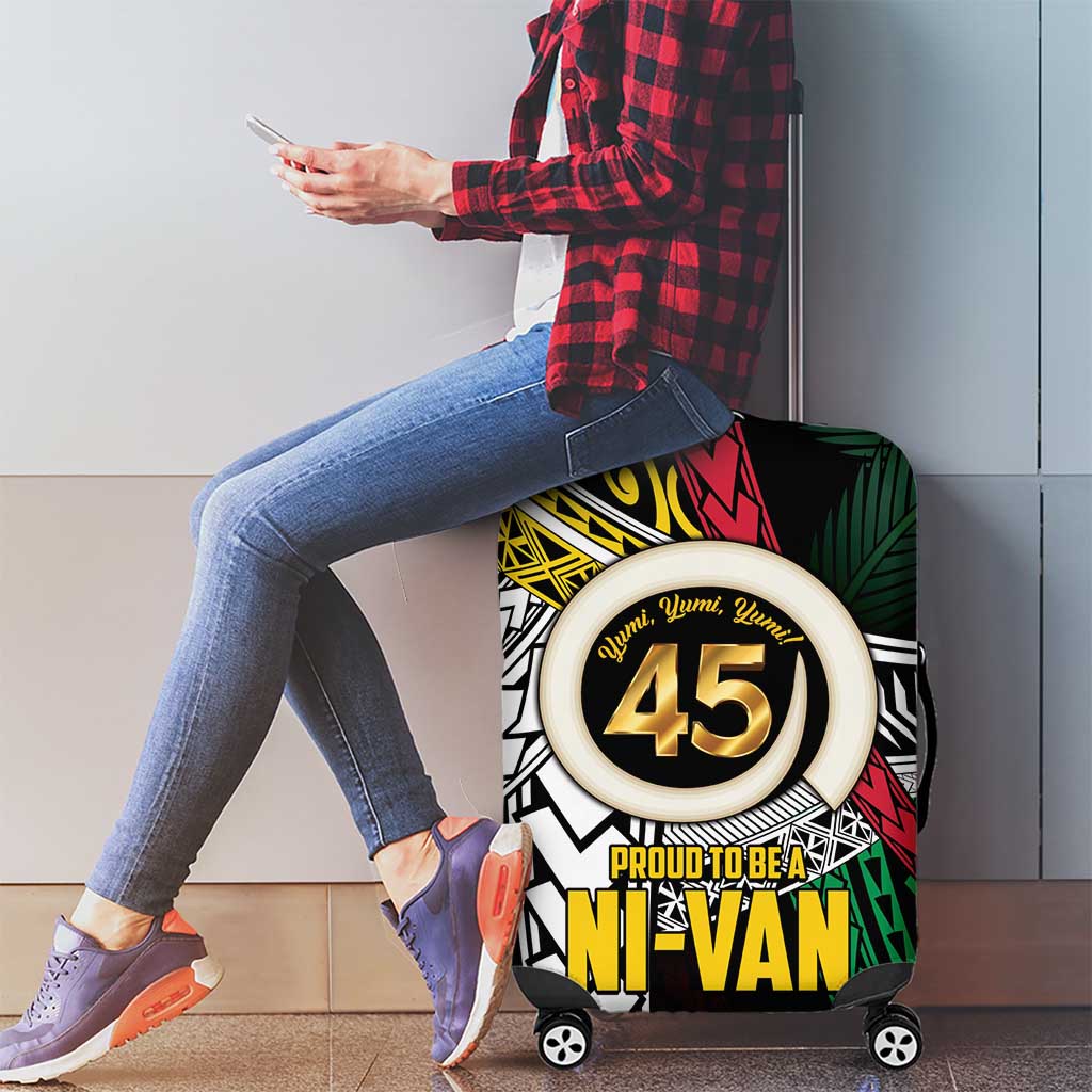 Ni-Van Vanuatu 45th Yumi Yumi Yumi Luggage Cover Vanuatuan Boar Tusk Polynesian Pattern LT9 - Polynesian Pride