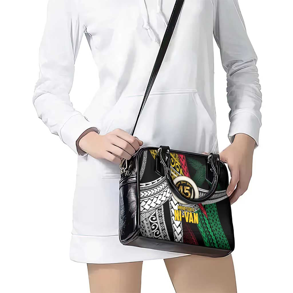Ni-Van Vanuatu 45th Yumi Yumi Yumi Shoulder Handbag Vanuatuan Boar Tusk Polynesian Pattern