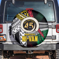 Ni-Van Vanuatu 45th Yumi Yumi Yumi Spare Tire Cover Vanuatuan Boar Tusk Polynesian Pattern LT9 Black - Polynesian Pride
