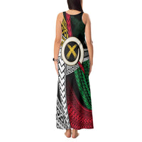 Ni-Van Vanuatu 45th Yumi Yumi Yumi Tank Maxi Dress Vanuatuan Boar Tusk Polynesian Pattern LT9 - Polynesian Pride