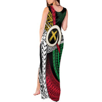 Ni-Van Vanuatu 45th Yumi Yumi Yumi Tank Maxi Dress Vanuatuan Boar Tusk Polynesian Pattern LT9 - Polynesian Pride