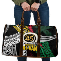Ni-Van Vanuatu 45th Yumi Yumi Yumi Travel Bag Vanuatuan Boar Tusk Polynesian Pattern LT9 Black - Polynesian Pride