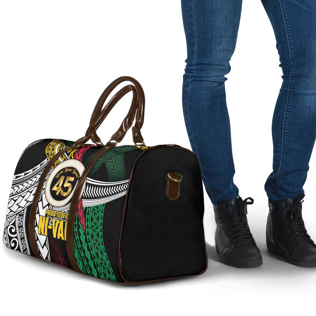 Ni-Van Vanuatu 45th Yumi Yumi Yumi Travel Bag Vanuatuan Boar Tusk Polynesian Pattern LT9 - Polynesian Pride