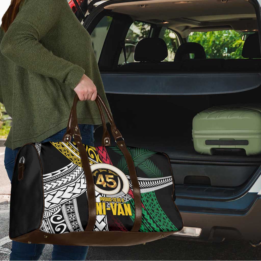 Ni-Van Vanuatu 45th Yumi Yumi Yumi Travel Bag Vanuatuan Boar Tusk Polynesian Pattern LT9 - Polynesian Pride