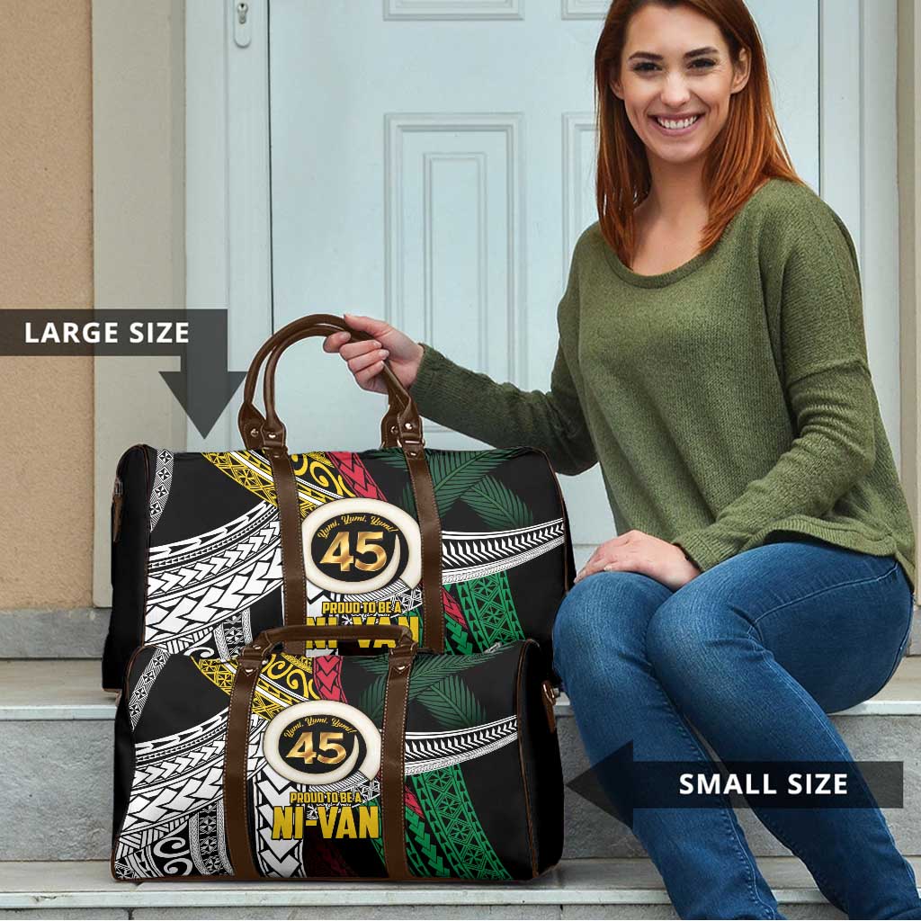 Ni-Van Vanuatu 45th Yumi Yumi Yumi Travel Bag Vanuatuan Boar Tusk Polynesian Pattern LT9 - Polynesian Pride