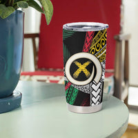 Ni-Van Vanuatu 45th Yumi Yumi Yumi Tumbler Cup Vanuatuan Boar Tusk Polynesian Pattern LT9 - Polynesian Pride