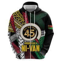 Ni-Van Vanuatu 45th Yumi Yumi Yumi Zip Hoodie Vanuatuan Boar Tusk Polynesian Pattern LT9 - Polynesian Pride