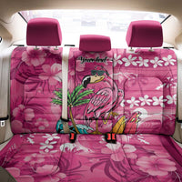 Hawaiian Flamingo Hibiscus Personalised Back Car Seat Cover Pink Summer Tropical Flowers LT9 - Polynesian Pride