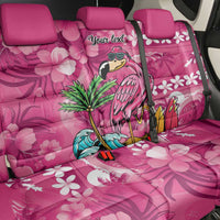 Hawaiian Flamingo Hibiscus Personalised Back Car Seat Cover Pink Summer Tropical Flowers LT9 - Polynesian Pride