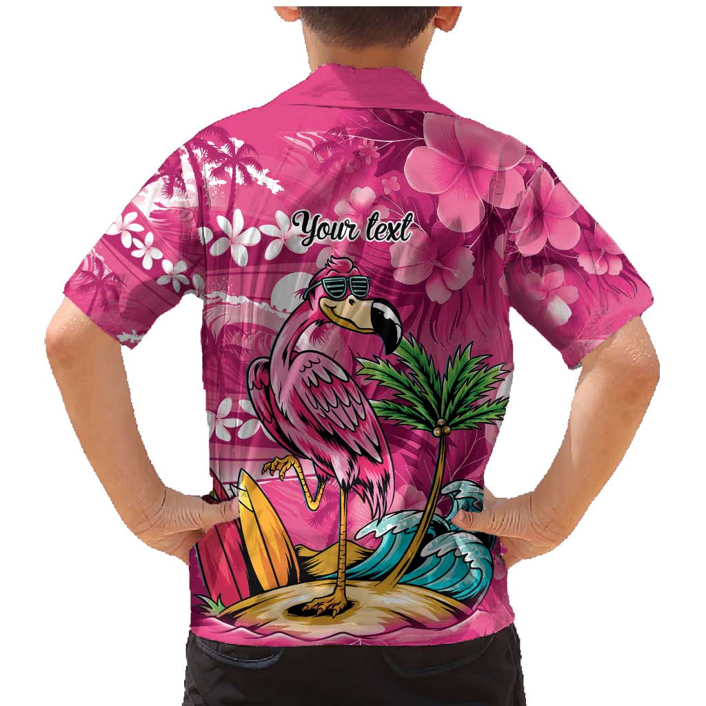 Hawaiian Flamingo Hibiscus Personalised Family Matching Mermaid Dress and Hawaiian Shirt Pink Summer Tropical Flowers LT9 - Polynesian Pride