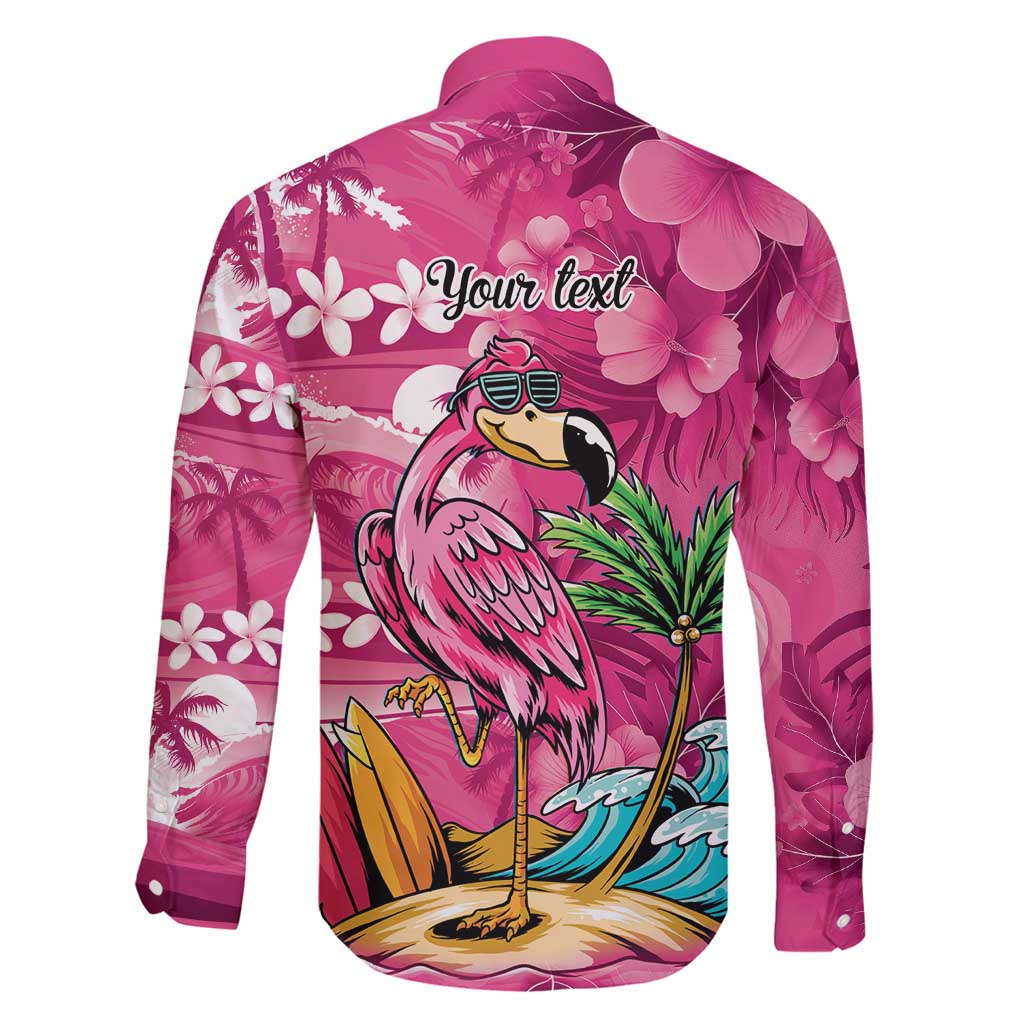 Hawaiian Flamingo Hibiscus Personalised Family Matching Mermaid Dress and Hawaiian Shirt Pink Summer Tropical Flowers LT9 - Polynesian Pride