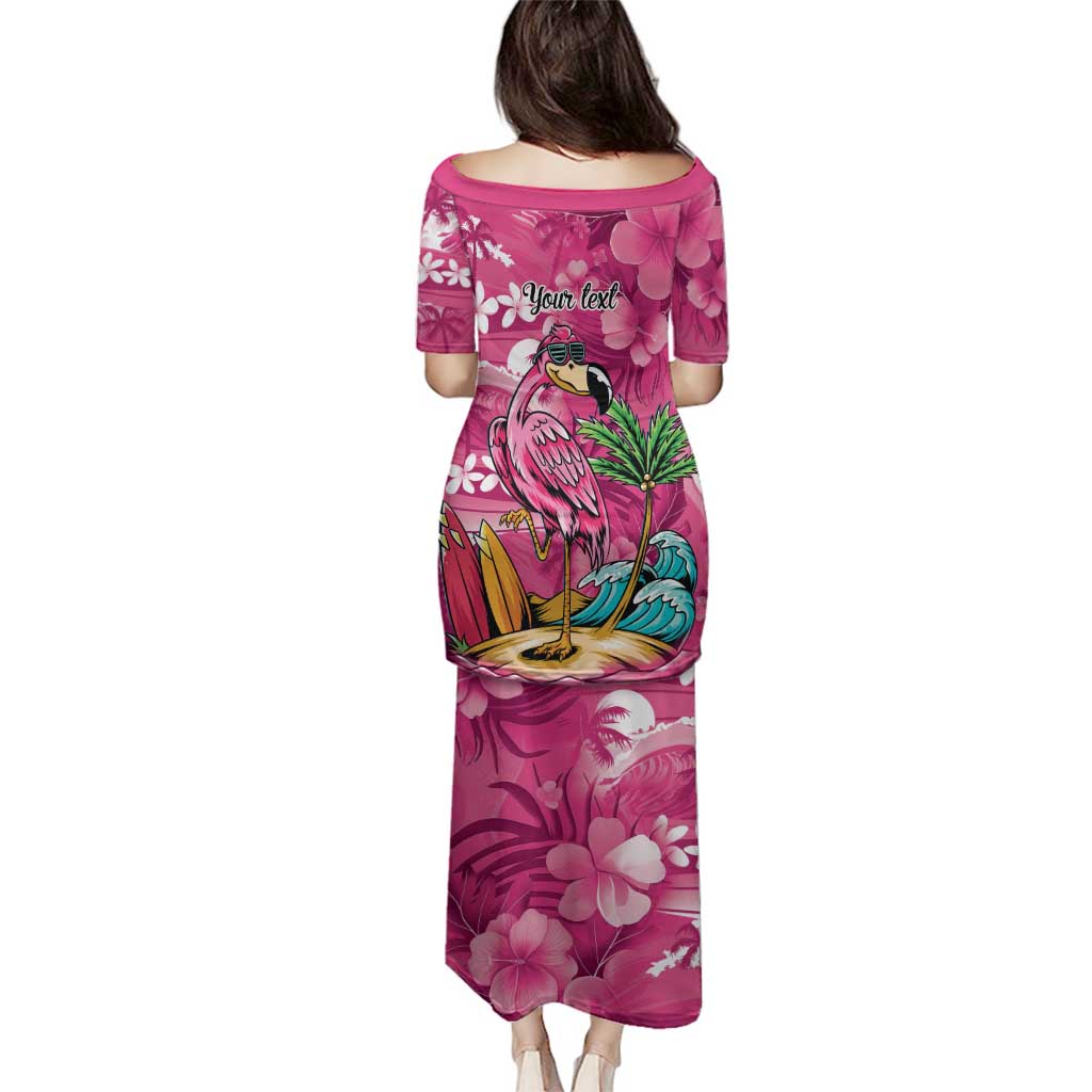 Hawaiian Flamingo Hibiscus Personalised Family Matching Puletasi and Hawaiian Shirt Pink Summer Tropical Flowers LT9 - Polynesian Pride