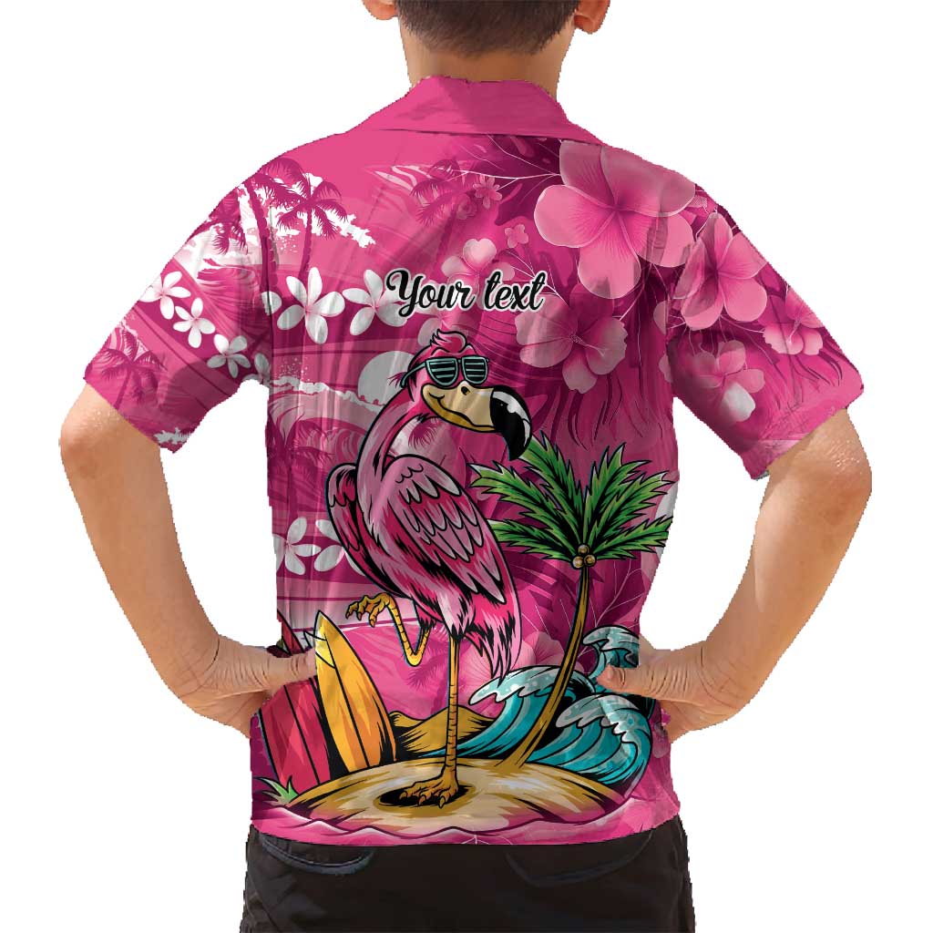 Hawaiian Flamingo Hibiscus Personalised Family Matching Summer Maxi Dress and Hawaiian Shirt Pink Summer Tropical Flowers LT9 - Polynesian Pride