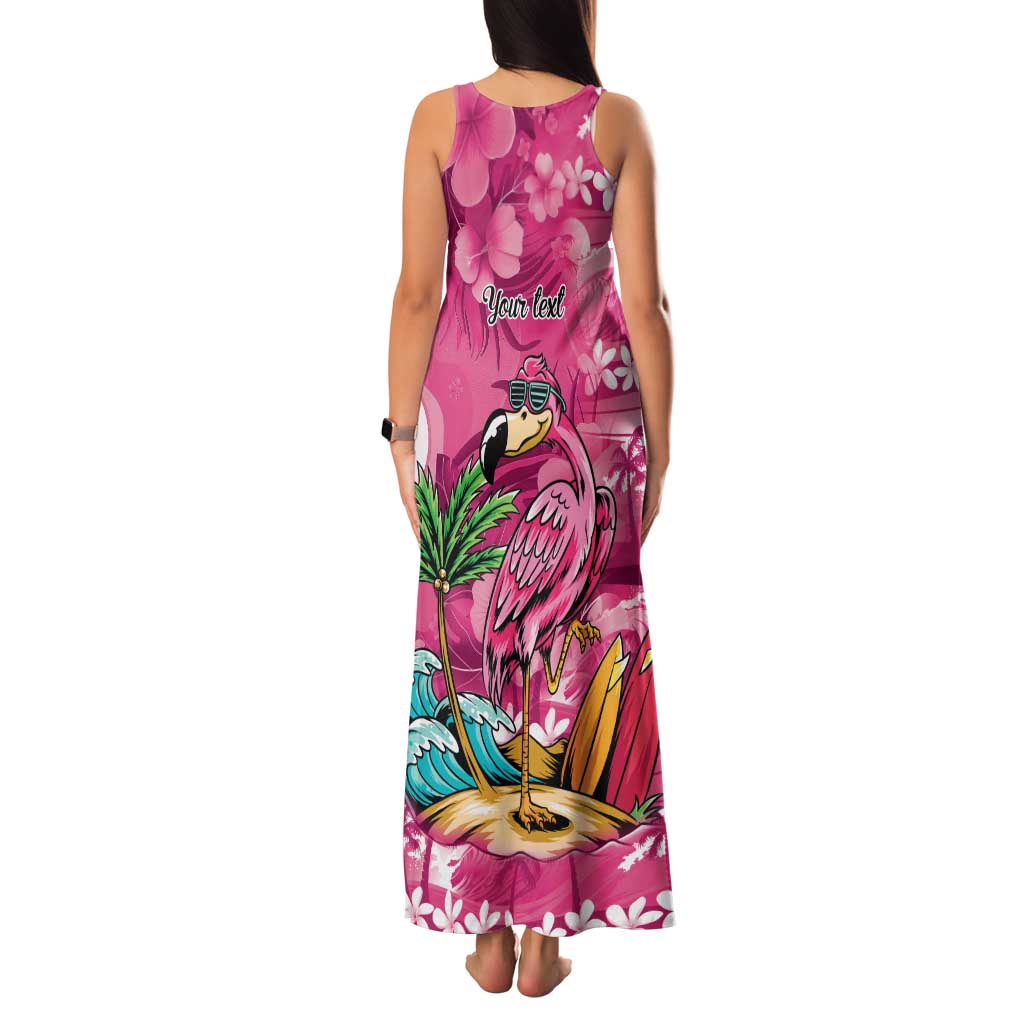 Hawaiian Flamingo Hibiscus Personalised Family Matching Tank Maxi Dress and Hawaiian Shirt Pink Summer Tropical Flowers LT9 - Polynesian Pride