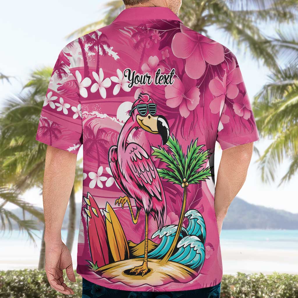 Hawaiian Flamingo Hibiscus Personalised Hawaiian Shirt Pink Summer Tropical Flowers LT9 - Polynesian Pride