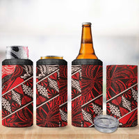 Vintage Ngatu Tribal Tonga Pattern 4 in 1 Can Cooler Tumbler LT9 - Polynesian Pride