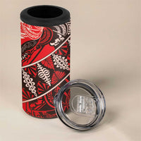 Vintage Ngatu Tribal Tonga Pattern 4 in 1 Can Cooler Tumbler LT9 - Polynesian Pride