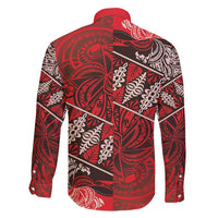 Vintage Ngatu Tribal Tonga Pattern Family Matching Long Sleeve Bodycon Dress and Hawaiian Shirt LT9 - Polynesian Pride