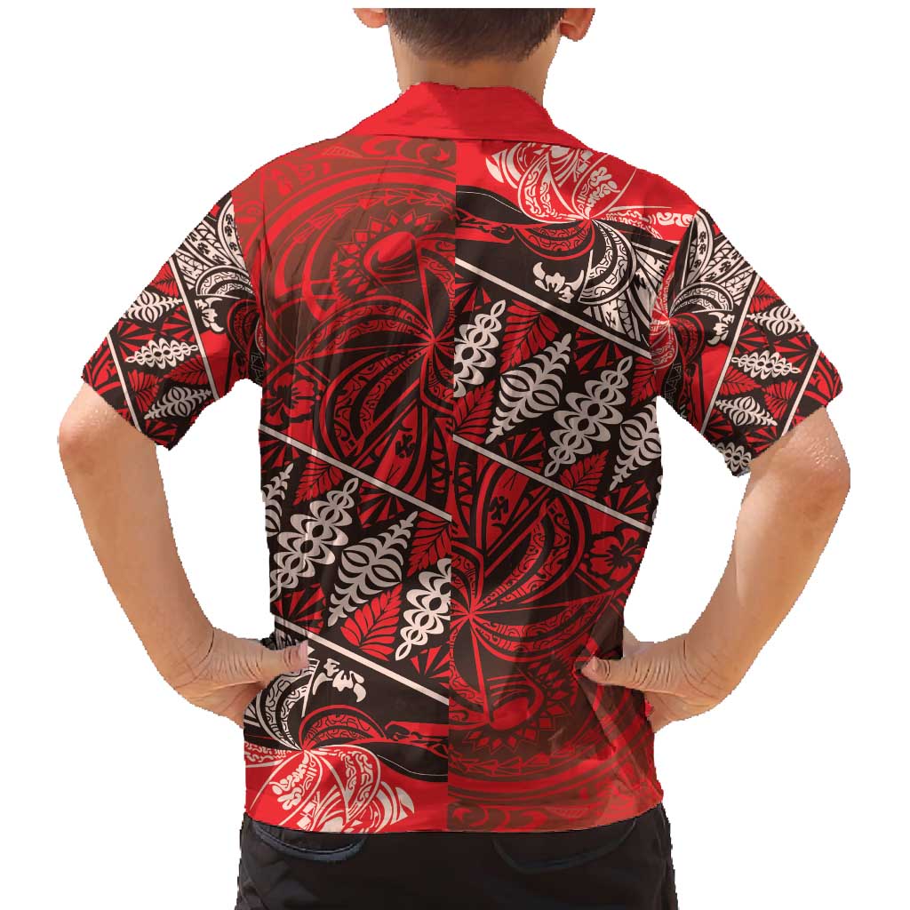 Vintage Ngatu Tribal Tonga Pattern Family Matching Mermaid Dress and Hawaiian Shirt LT9 - Polynesian Pride