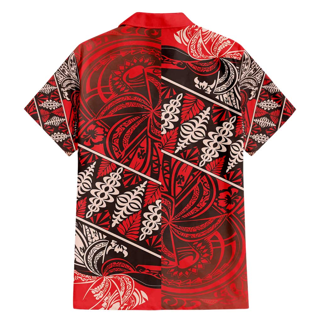 Vintage Ngatu Tribal Tonga Pattern Family Matching Off Shoulder Maxi Dress and Hawaiian Shirt LT9 - Polynesian Pride