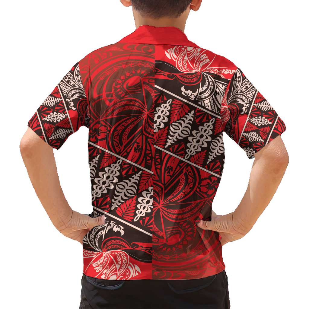 Vintage Ngatu Tribal Tonga Pattern Family Matching Summer Maxi Dress and Hawaiian Shirt LT9 - Polynesian Pride