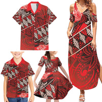Vintage Ngatu Tribal Tonga Pattern Family Matching Summer Maxi Dress and Hawaiian Shirt LT9 - Polynesian Pride