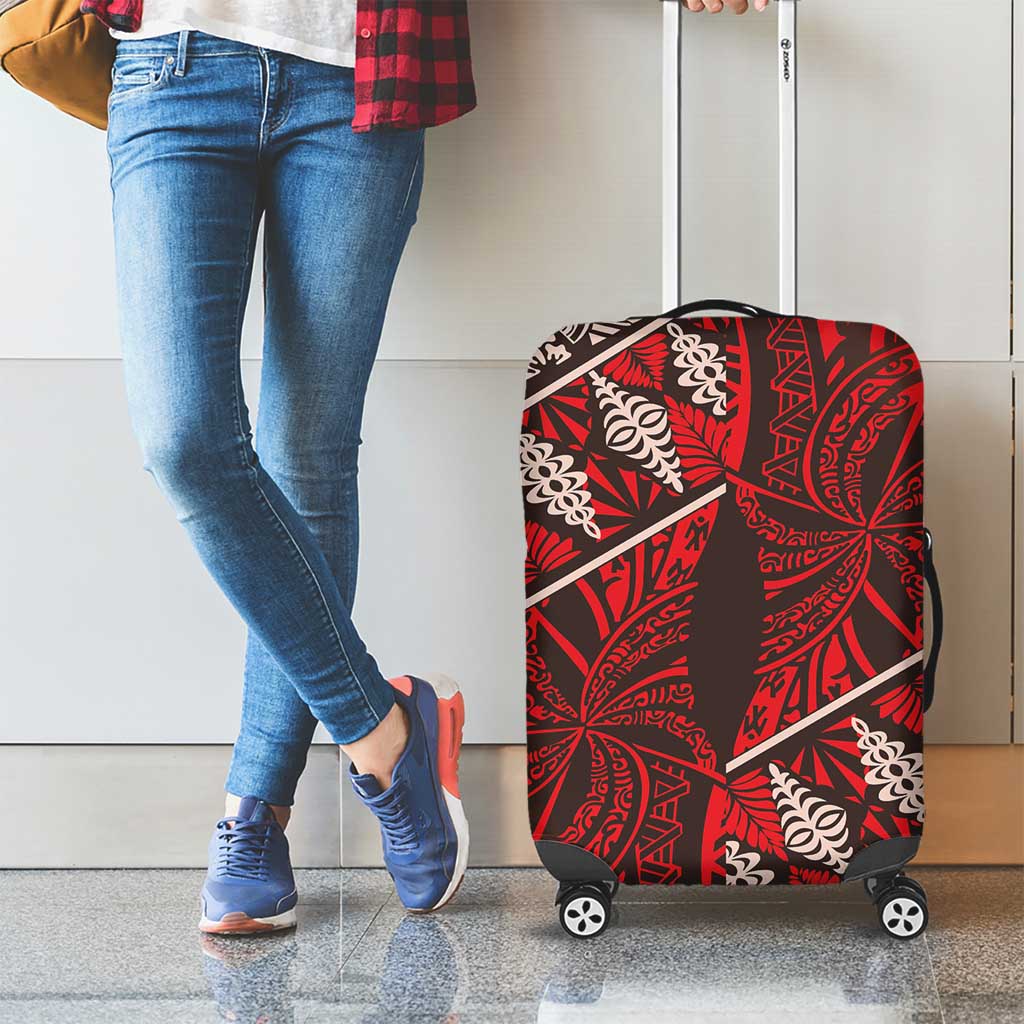 Vintage Ngatu Tribal Tonga Pattern Luggage Cover - Polynesian Pride