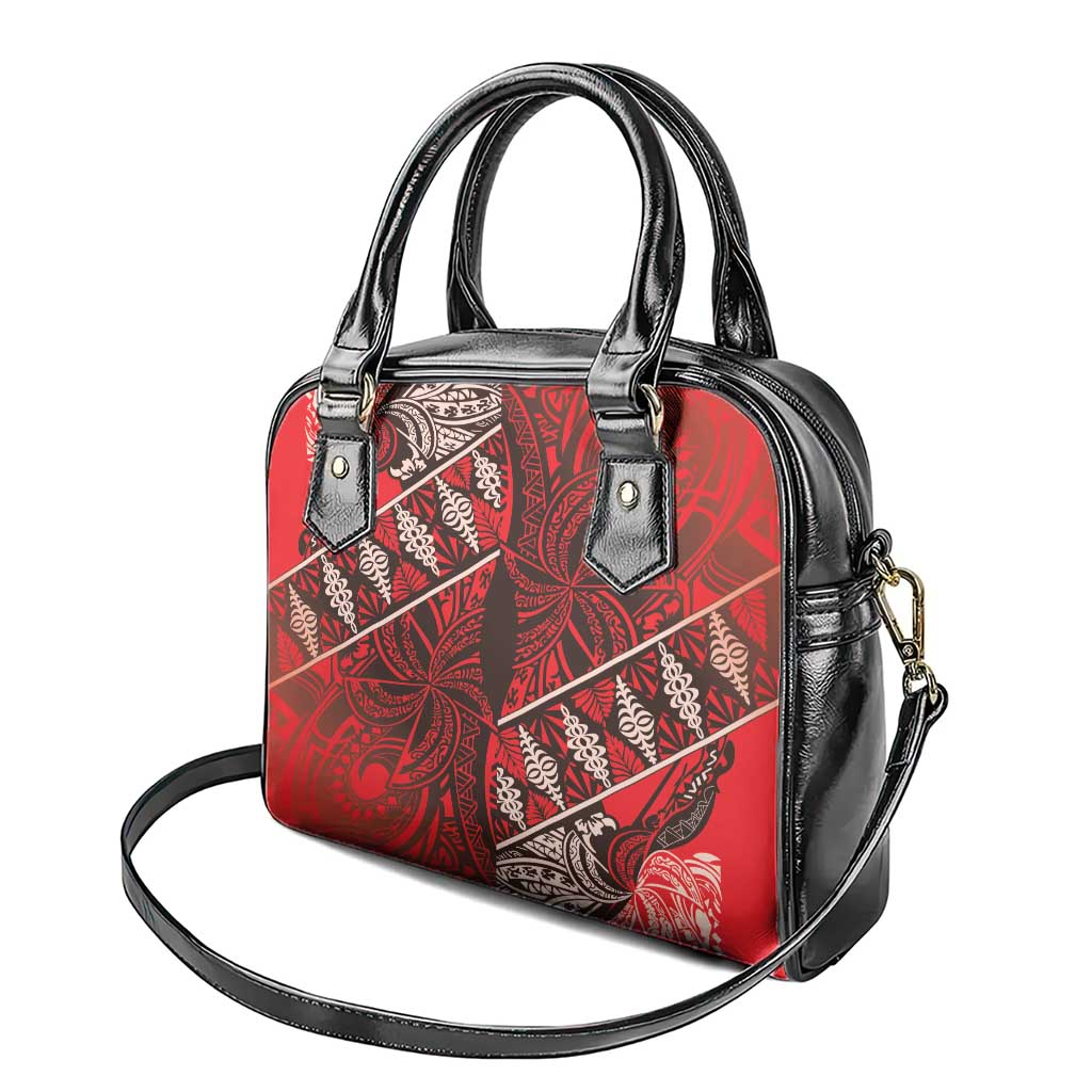 Vintage Ngatu Tribal Tonga Pattern Shoulder Handbag - Polynesian Pride