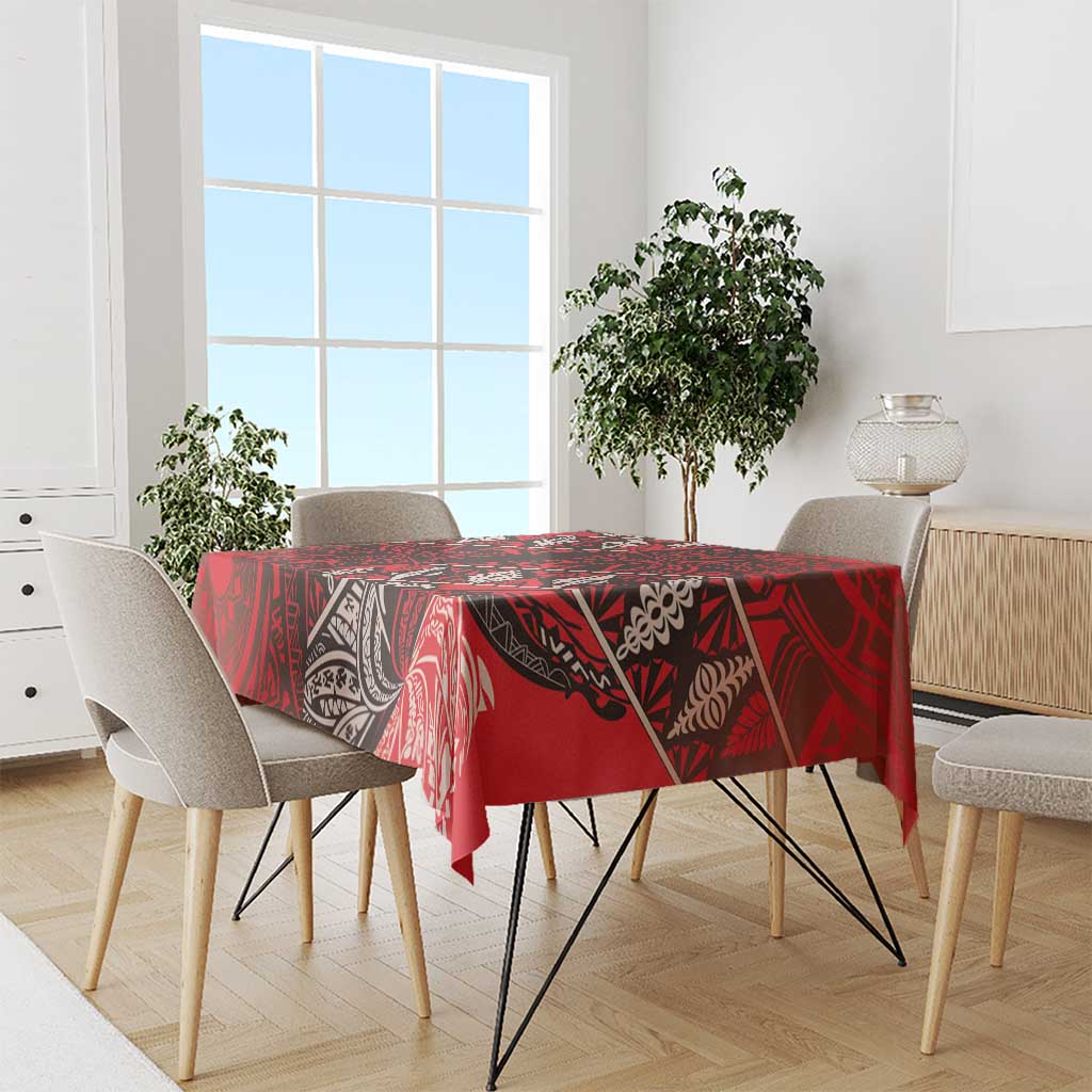 Vintage Ngatu Tribal Tonga Pattern Tablecloth - Polynesian Pride